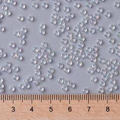 MIYUKIラウンドロカイユビーズ  日本製シードビーズ  （rr250)クリスタルab  8/0  3mm  穴：1mm  約422~455PCS /ボトル  10 G /ボトル&nbsp;SEED-JP0009-RR0250