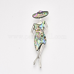 Abalone Shell/Paua Shell Brooches/Pendants&nbsp;SHEL-S275-52A