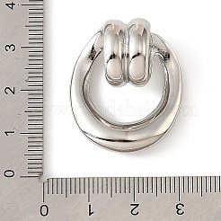 304ステンレスペンダント  ねじれたリングチャーム  ステンレス鋼色  30x26x15mm  穴：11x8mm&nbsp;STAS-Z205-02P