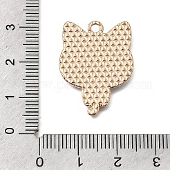 合金エナメルチャーム  猫の形のチャーム  ライトゴールド  ホワイト  26.5x19.5x1mm  穴：2mm&nbsp;FIND-E047-02KCG-10