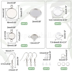 DIY Flat Round Drop Earring Making Kit&nbsp;DIY-DC0001-34