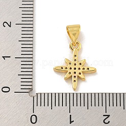 Rack Plating Brass Micro Pave Cubic Zirconia Charms&nbsp;KK-C074-62G