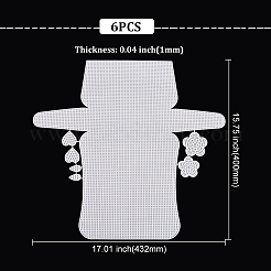Plastic Mesh Canvas Bag Sheets&nbsp;DIY-WH0045-39B