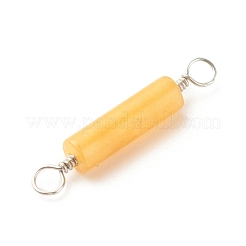 Natural Topaz Jade Connector Charms&nbsp;PALLOY-JF01574-05