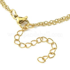 Natural Mixed Gemstone Bullet Link Bracelet&nbsp;BJEW-JB09563