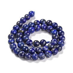 天然石ラピスラズリビーズ連売り  ラウンド  8mm  穴：1mm  約45~47個/連  15インチ（380mm）&nbsp;G-G953-03-8mm