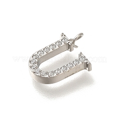 304 Stainless Steel Micro Pave Cubic Zirconia Pendants&nbsp;STAS-H228-06P-U