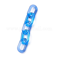10Pcs 10 Colors Transparent Acrylic Oval Twisted Chain Links&nbsp;AJEW-JB01368