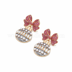 Zinc Alloy & Rhinestone Dangle Stud Earrings&nbsp;FS-WG792C8-02
