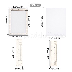 バスウッド組み立て製紙フレーム  ガーゼで  長方形  パパイヤホイップ  300x200mm&nbsp;DIY-WH0016-17