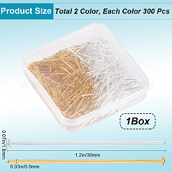 600Pcs 2 Colors Jewelry Findings&nbsp;KK-SP0001-72A