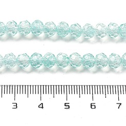 Transparent Crackle Glass Beads Strands&nbsp;CCG-L050-01B-07