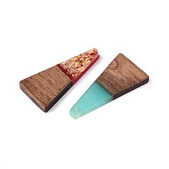 Opaque Resin and Walnut Wood Pendants&nbsp;RESI-T060-01M