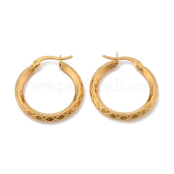 Ion Plating(IP) 304 Stainless Steel Hoop Earrings&nbsp;EJEW-L215-38G