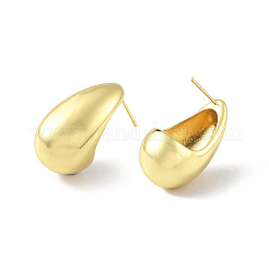 Teardrop Rack Plating Brass Stud Earrings for Women&nbsp;EJEW-F310-10G