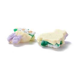 オペーク樹脂カボション  リリウムカサブランカブーケ  シャンパンイエロー  25x19.5x7.5mm&nbsp;LS-RESI-M025-06