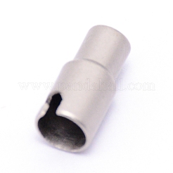 真鍮製マグネットクラスプ  コラム  マットプラチナカラー  15x4~5.5mm  穴：3mm&nbsp;STAS-WH0038-07MP