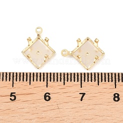 Rhombus Brass Sew on Prong Settings&nbsp;KK-C163-15B-G