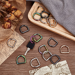 16Pcs 4 Colors Alloy Spring Gate Rings&nbsp;FIND-BC0014-18