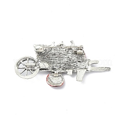 合金ガラスラインストーンのブローチ  エナメルピン  ハロウィン用  車両  59.5x31x8.5mm&nbsp;JEWB-R017-13