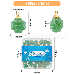 60Pcs Glass Charms&nbsp;GLAA-DC0001-08