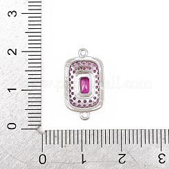 Brass Micro Pave Cubic Zirconia Connector Charms&nbsp;CU-CBAAB9C-01P-03