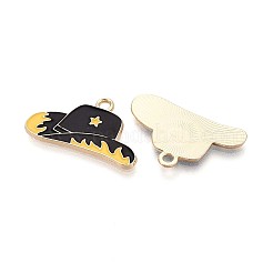 Rack Plating Alloy Enamel Pendants&nbsp;PALLOY-T091-18M-G