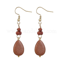 3 Pairs Synthetic Goldstone Dangle Earrings&nbsp;EJEW-JE06601