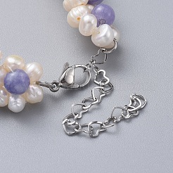 Natural Quartz(Dyed) Beads Bracelets&nbsp;BJEW-JB04604-05
