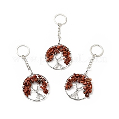 Tree of Life Natural & Synthetic Gemstone Keychain&nbsp;KEYC-G054-01P