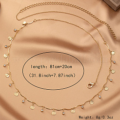 Shell Shape Tassel Alloy with Clear Glass Waist Belly Chains for Women&nbsp;FS-WG9D77C-01