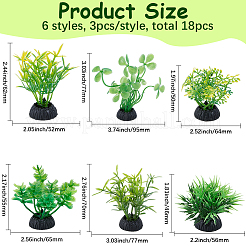 18Pcs 6 Styles Plastic Sea Grass Display Decorations&nbsp;DJEW-GF0001-84