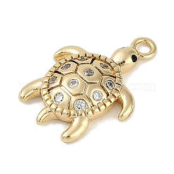 Brass Micro Pave Cubic Zirconia Pendants&nbsp;KK-I719-33G