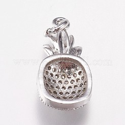 Brass Micro Pave Cubic Zirconia Pendants&nbsp;ZIRC-E145-15P