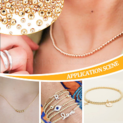 3 Styles Brass Round Spacer Beads&nbsp;KK-AR0003-68
