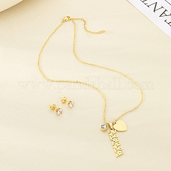 Mother's Day 304 Stainless Steel Jewerly Sets&nbsp;WG62052-01