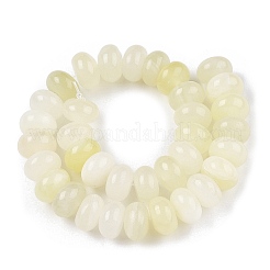 天然新しいヒスイの​​ビーズ連売り  ロンデル  10x6mm  穴：1mm  約35個/連  7.87''（20センチメートル）&nbsp;G-T138-79A