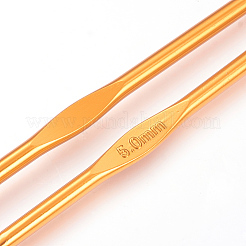 アルミかぎ針編みのフック  ダークオレンジ  ピン：5.0mm  148x4.5mm&nbsp;X-TOOL-R058-07A