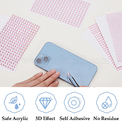 4 Sheets 4 Styles Acrylic Imitation Pearl Stickers Paper Sheets for Craft&nbsp;DIY-SP0002-64A