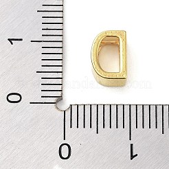304ステンレスペンダント  24KGP本金メッキ  文字d  8x5.5x4mm  穴：1.5mm&nbsp;STAS-S137-01G-D