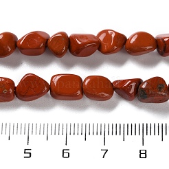 天然石レッドジャスパービーズ連売り  ナゲット  タンブルストーン  4.5~11.5x3~7x3.5~6mm  穴：1.2mm  約48~68個/連  15.35~15.94''（39~40.5センチメートル）&nbsp;G-P497-01C-54