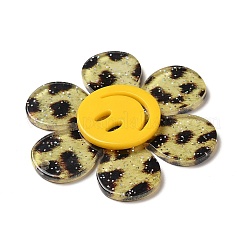 Leopard Print Pattern Acrylic Big Pendants&nbsp;OACR-B008-C01
