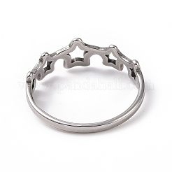 Non-Tarnish 201 Stainless Steel Star Wrap Finger Ring for Women&nbsp;RJEW-J051-24P