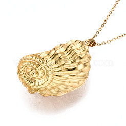 304 Stainless Steel Pendant Necklaces&nbsp;NJEW-T018-16G