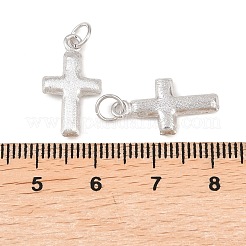 真鍮チャーム  クロスチャーム  鉛フリー＆カドミウムフリー  長持ちメッキ  ラックめっき  プラチナ  19x10.5x3mm  丸カン：5x1ミリ  内径：3mm&nbsp;KK-Z146-23S