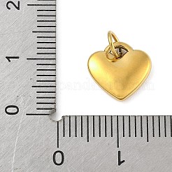 304ステンレススチールエナメルチャーム  丸カン付き  ハートチャーム  ゴールドカラー  ファイヤーブリック  10.5x11x2.5mm  穴：3.3mm&nbsp;LS-STAS-M120-06B-G
