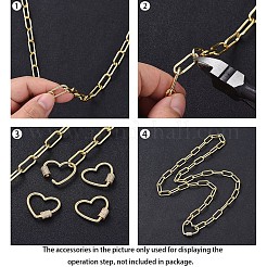 Brass Paperclip Chains&nbsp;CHC-G007-01G-01