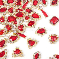 48Pcs 12 Styles Alloy Rhinestone Cabochons&nbsp;MRMJ-TA0001-45B