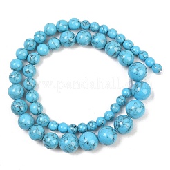 Synthetic Turquoise Graduated Beads Strands&nbsp;GG-CBA2AE1-A04-B