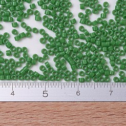 MIYUKIデリカビーズ小  シリンダー  日本製シードビーズ  15/0  （dbs0724)不透明な緑  1.1x1.3mm  穴：0.7mm  約175000個/袋  50 G /袋&nbsp;SEED-X0054-DBS0724
